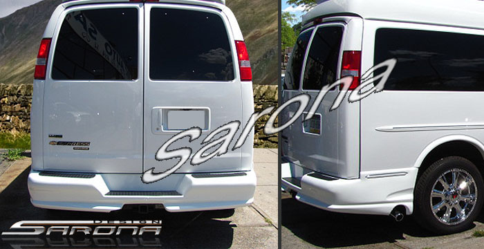 Custom Chevy Van Rear Bumper  All Styles (1996 - 2024) - $650.00 (Part #CH-001-RB)